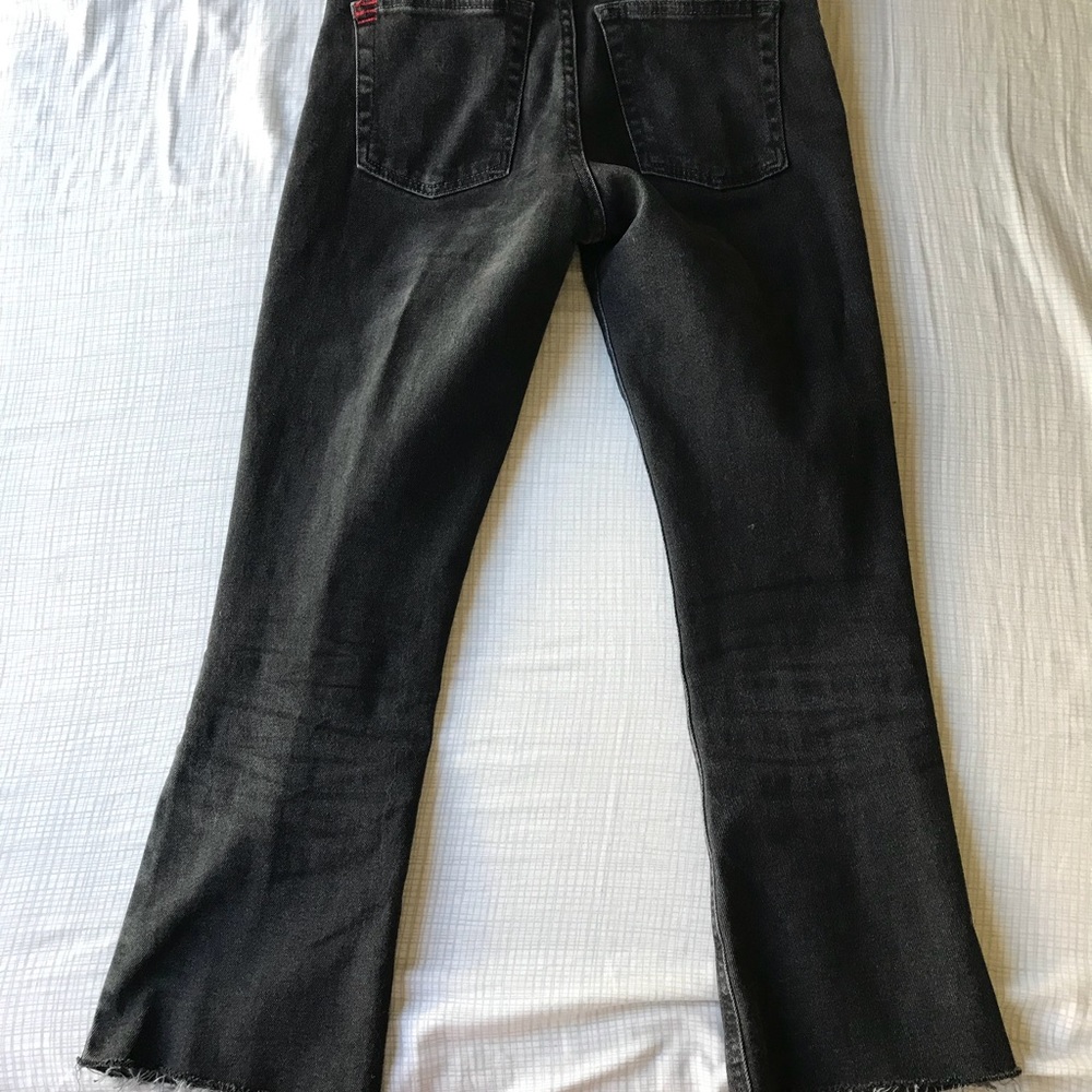 bdg cropped flare black jeans